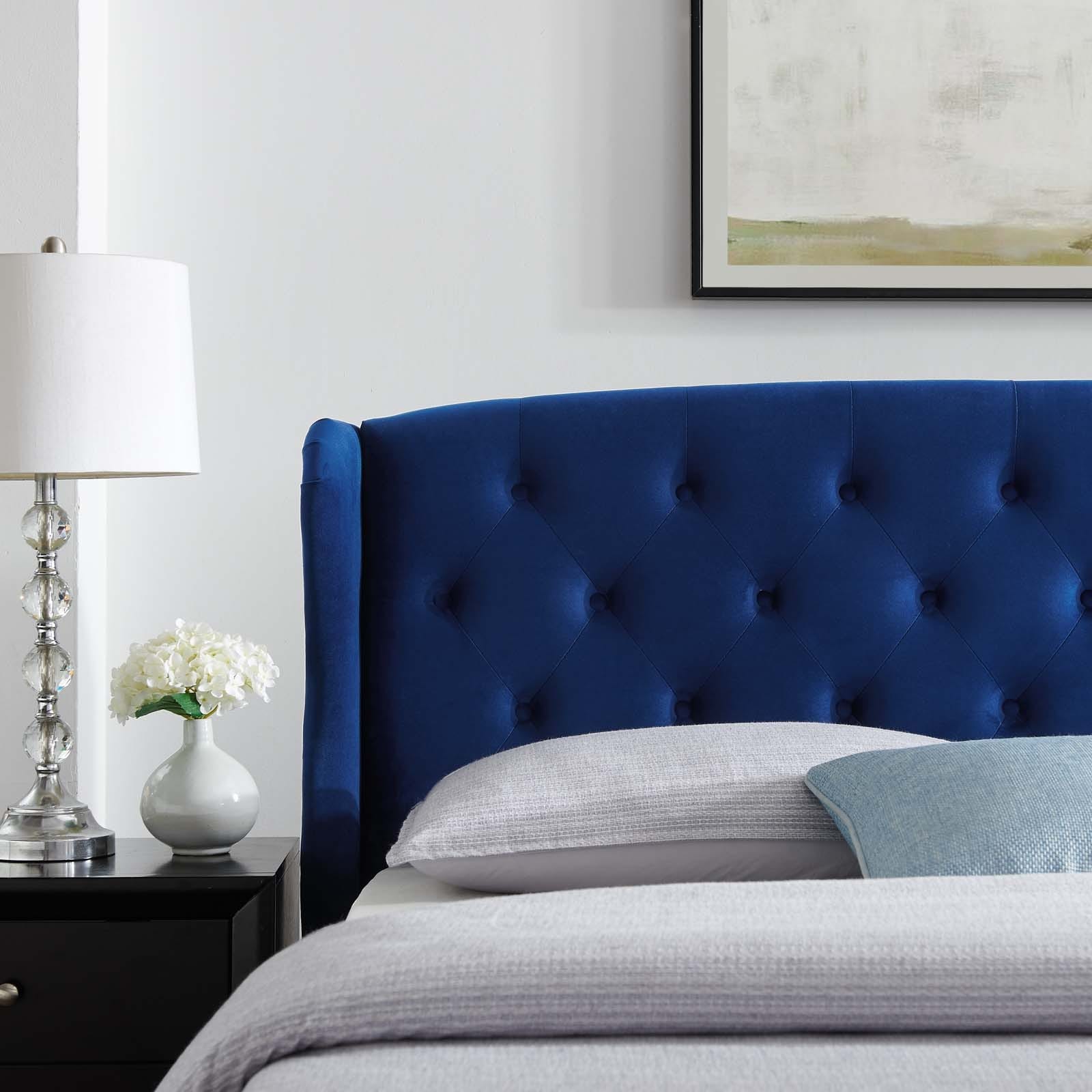 Modway Penelope Tufted Wingback Queen Performance Velvet Platform Bed | Beds | Modishstore-15