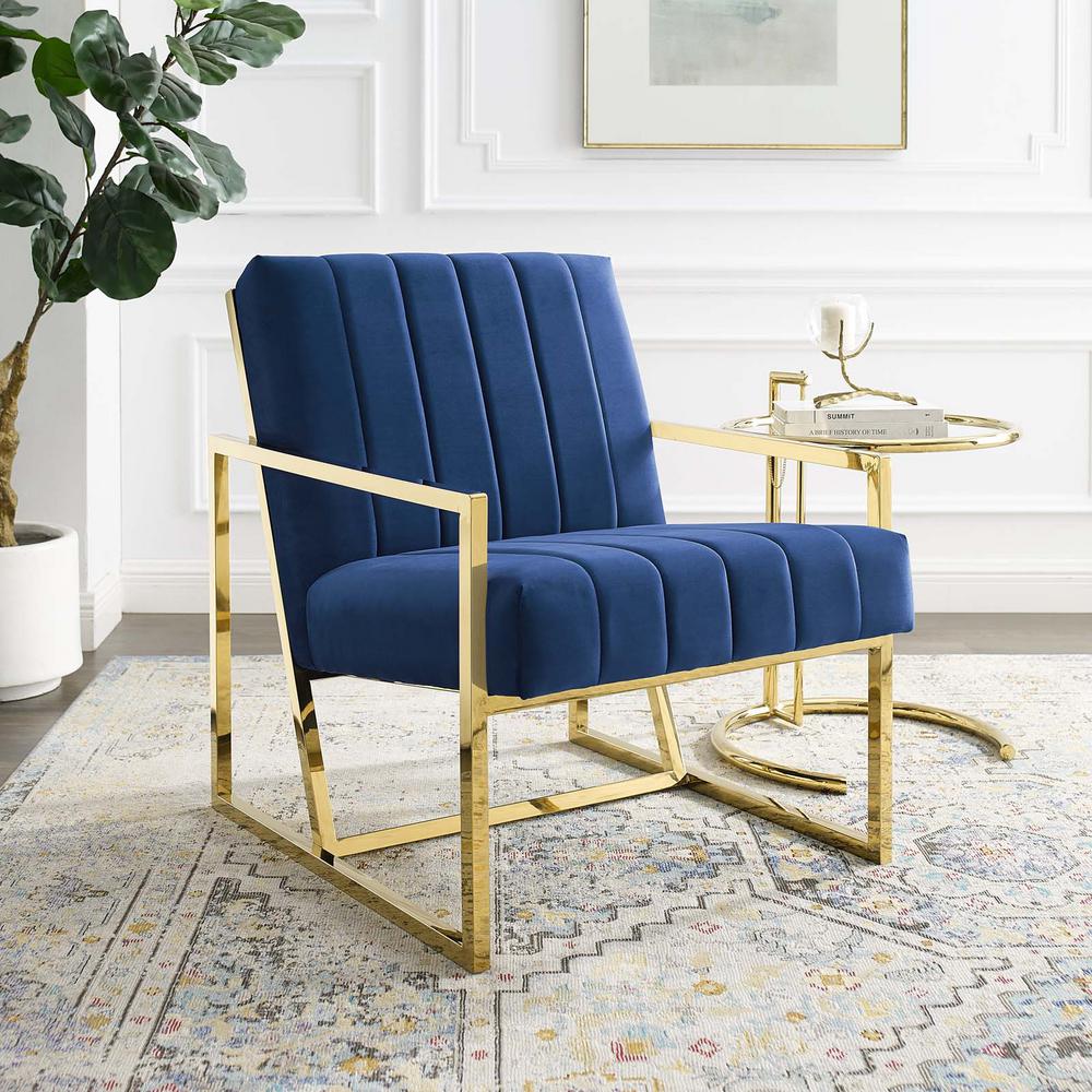 Modway Inspire Channel Tufted Performance Velvet Armchair | Armchairs | 