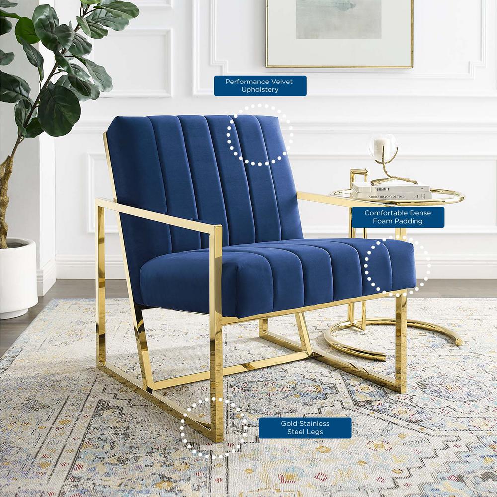 Modway Inspire Channel Tufted Performance Velvet Armchair | Armchairs | 