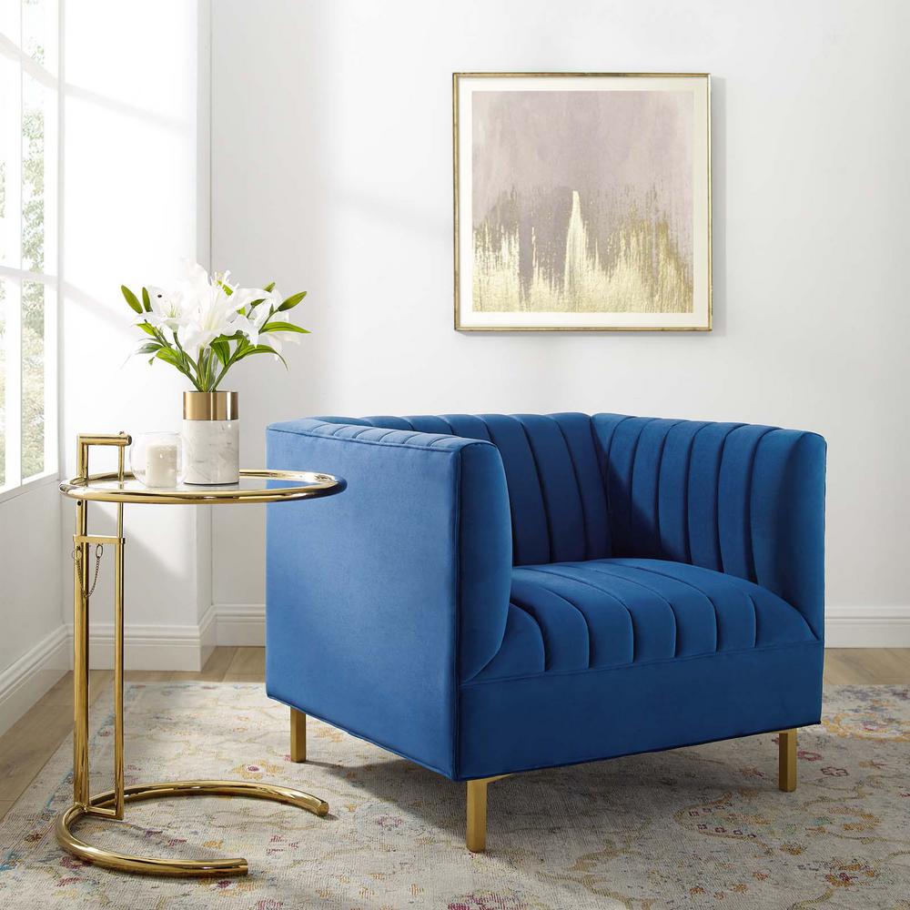 Modway Shift Channel Tufted Performance Velvet Armchair | Armchairs | Modishstore-15