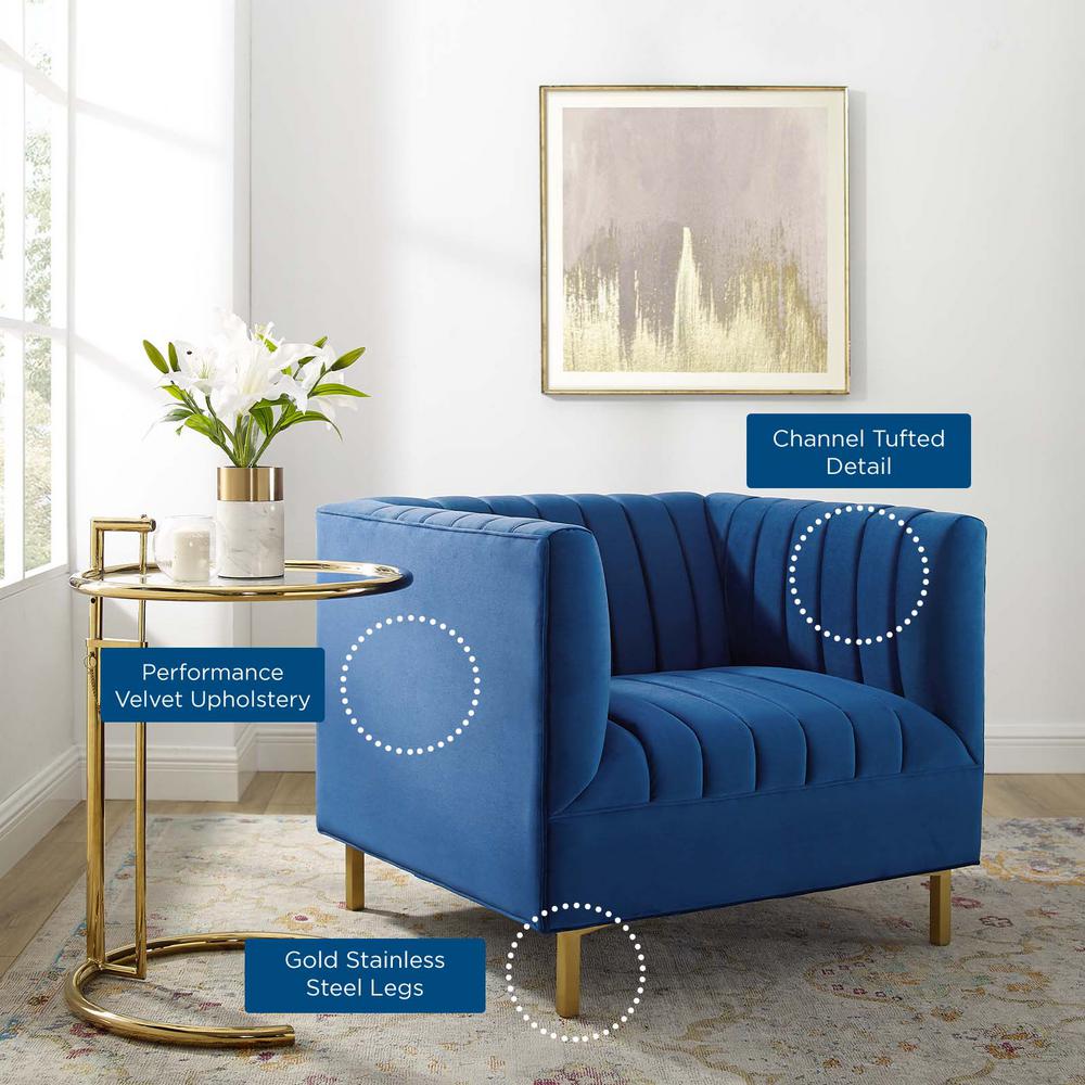 Modway Shift Channel Tufted Performance Velvet Armchair | Armchairs | Modishstore-18