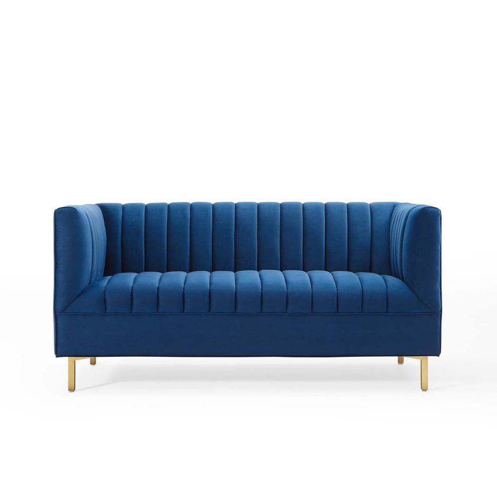 Modway Shift Channel Tufted Performance Velvet Loveseat | Loveseats | Modishstore-17