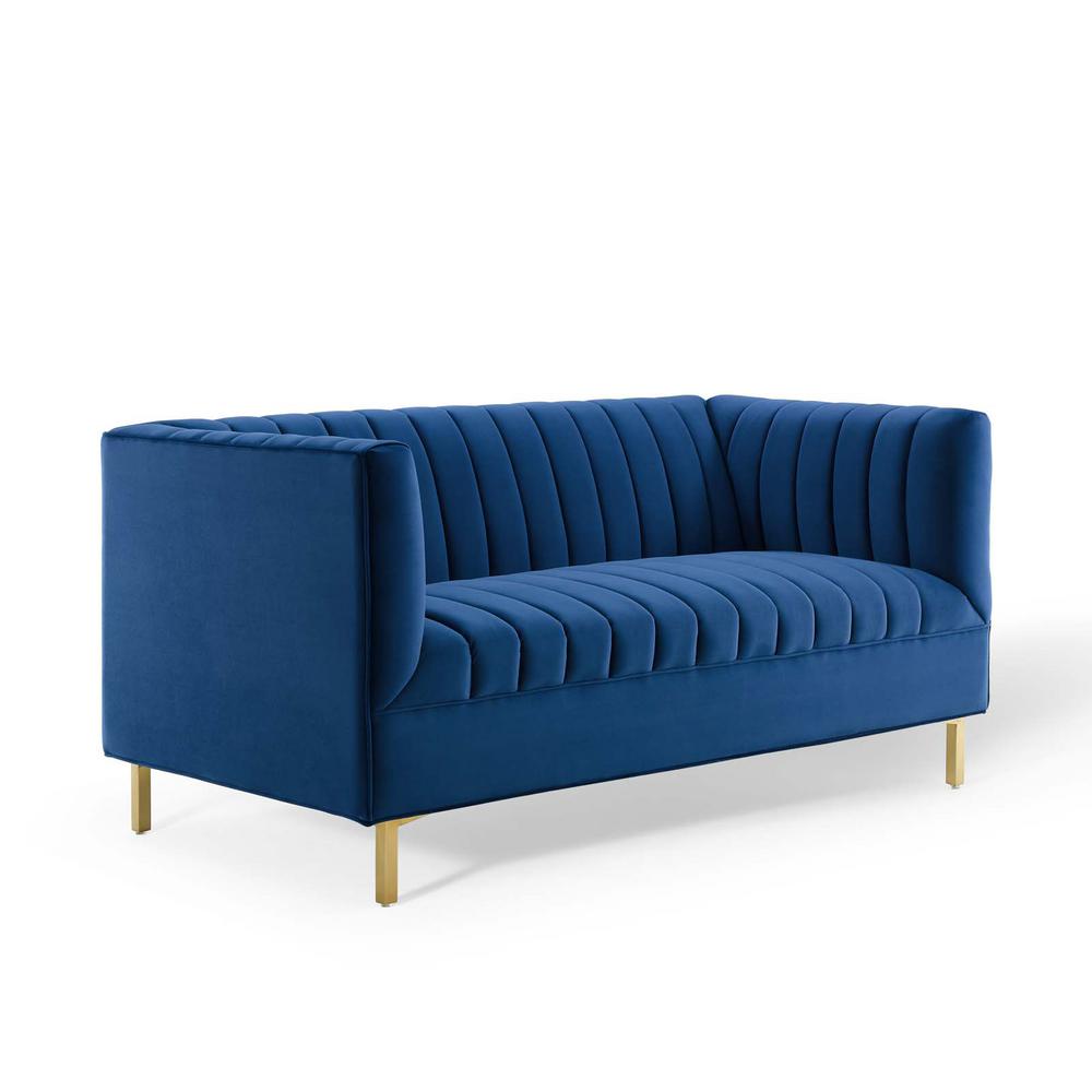 Modway Shift Channel Tufted Performance Velvet Loveseat | Loveseats | Modishstore-18