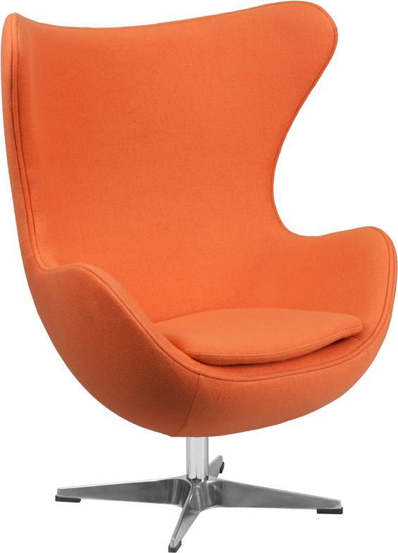 Flash Furniture Wool Fabric Egg Chair With Tilt-Lock Mechanism Lounge Chairs, Flash Furniture, - Modish Store