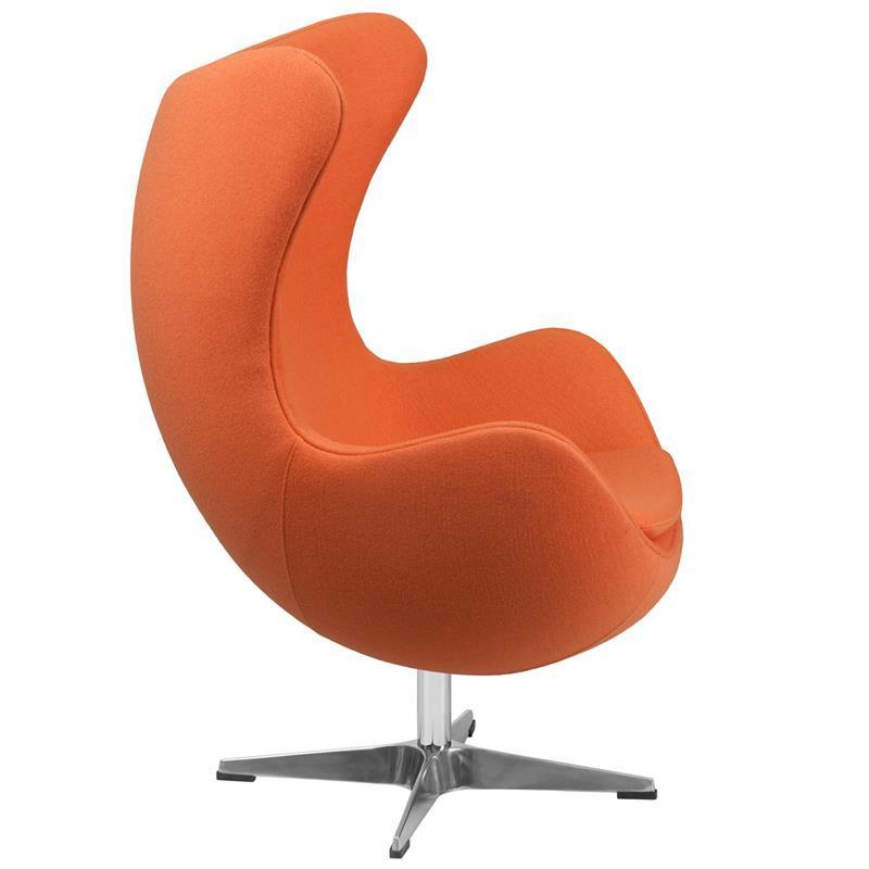 Flash Furniture Wool Fabric Egg Chair With Tilt-Lock Mechanism Lounge Chairs, Flash Furniture, - Modish Store