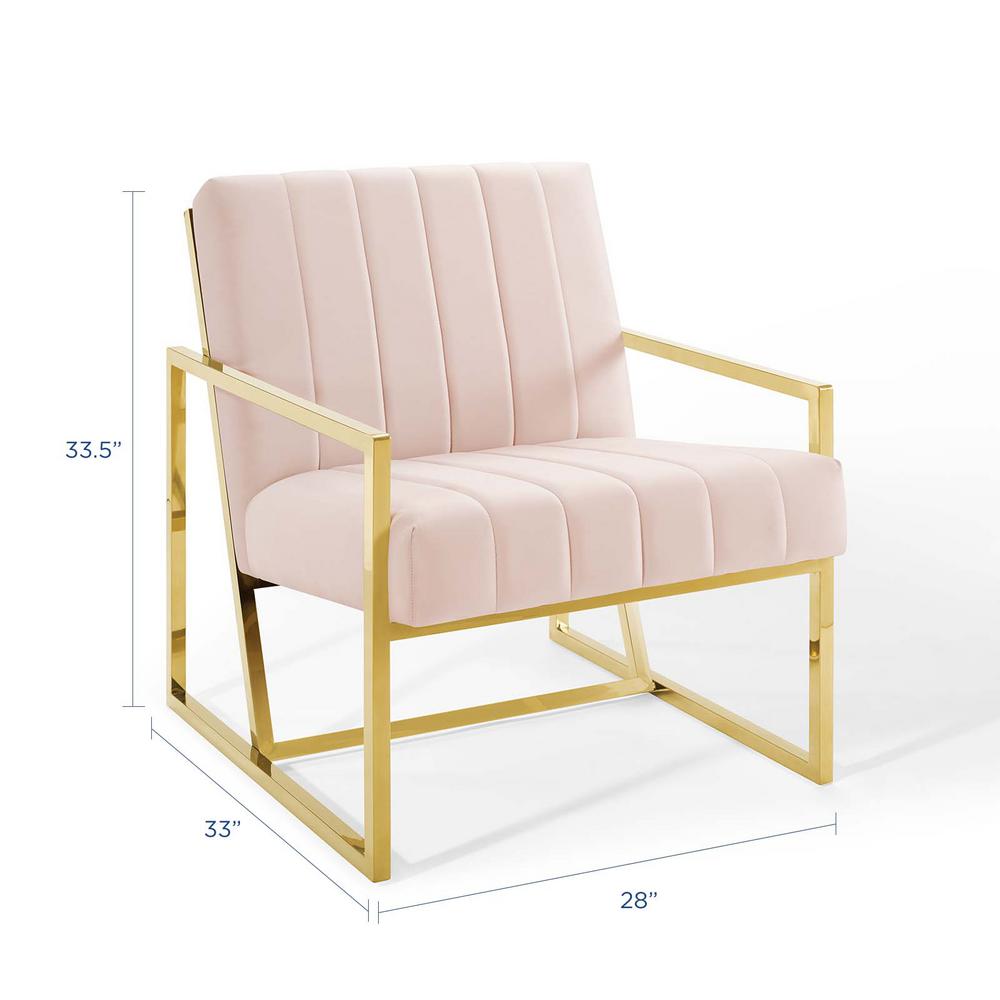 Modway Inspire Channel Tufted Performance Velvet Armchair | Armchairs | 
