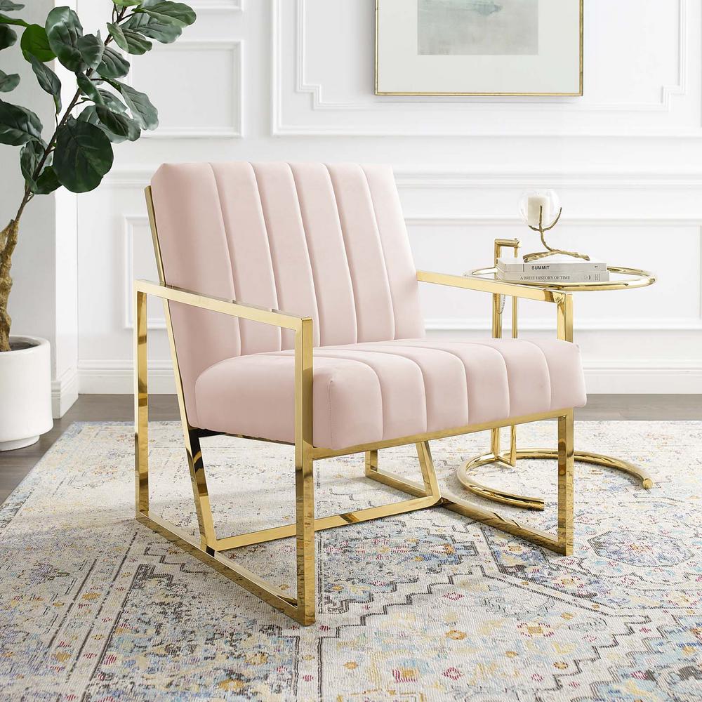 Modway Inspire Channel Tufted Performance Velvet Armchair | Armchairs | 