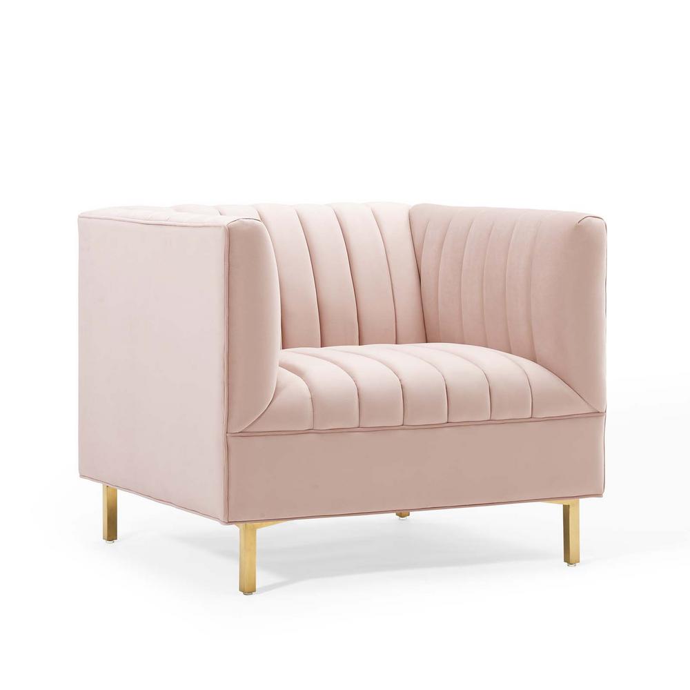 Modway Shift Channel Tufted Performance Velvet Armchair | Armchairs | Modishstore-26