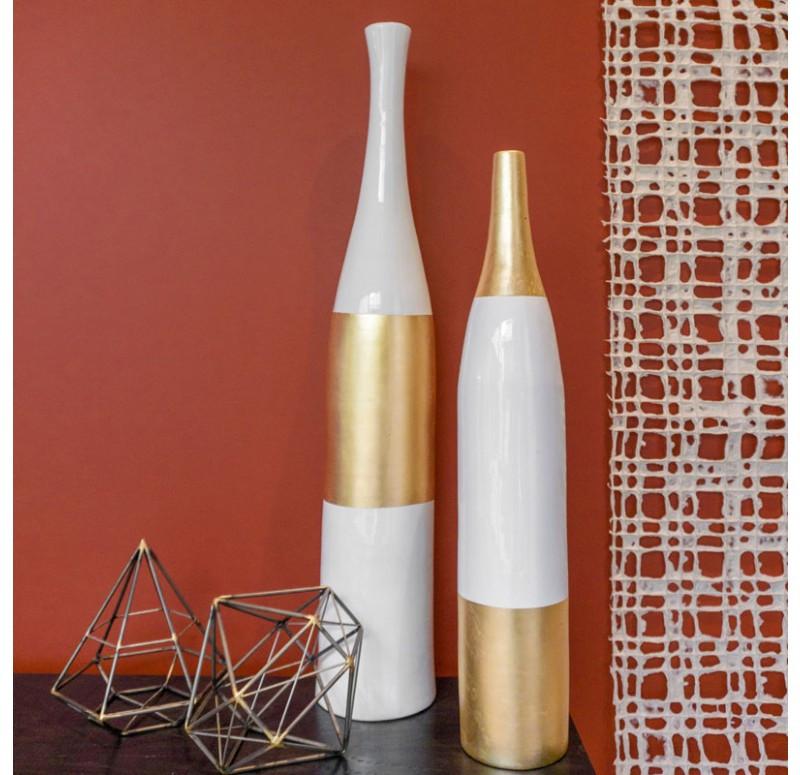 Gold Leaf Design Group Gilded Cardboard Sculpture Vases