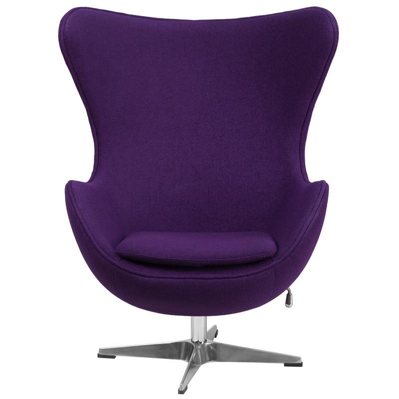 Flash Furniture Wool Fabric Egg Chair With Tilt-Lock Mechanism Lounge Chairs, Flash Furniture, - Modish Store