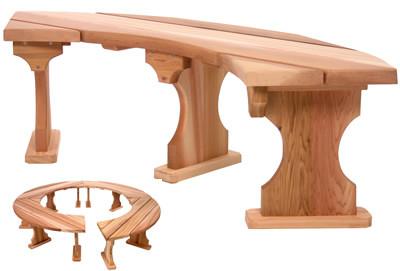 All Things Cedar Quarter Round Backless Bench