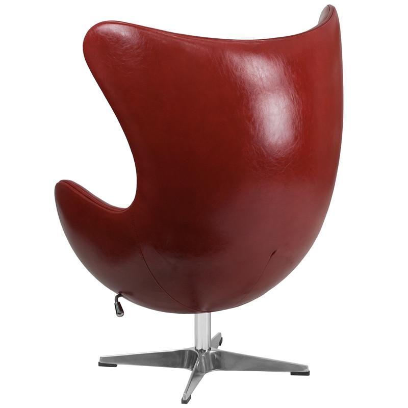 Flash Furniture Leather Egg Chair With Tilt-Lock Mechanism