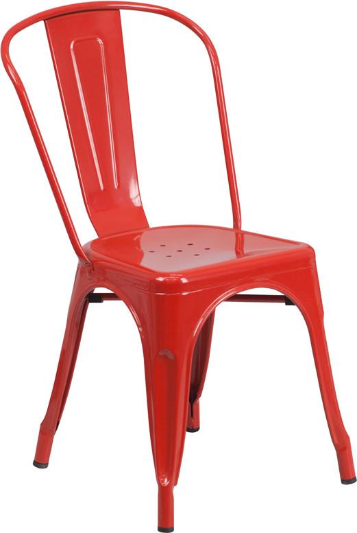 Flash Furniture Metal Indoor-Outdoor Stackable Chair