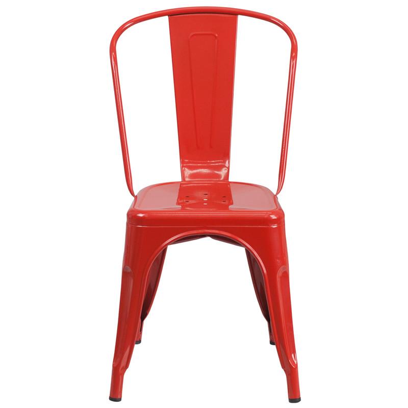 Flash Furniture Metal Indoor-Outdoor Stackable Chair
