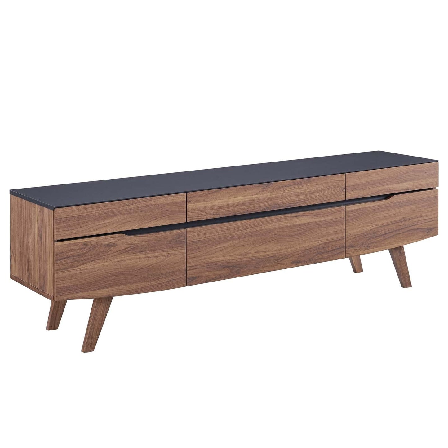 Modway Scope 2 Piece Entertainment Center in Walnut Gray | TV Stands | Modishstore-3