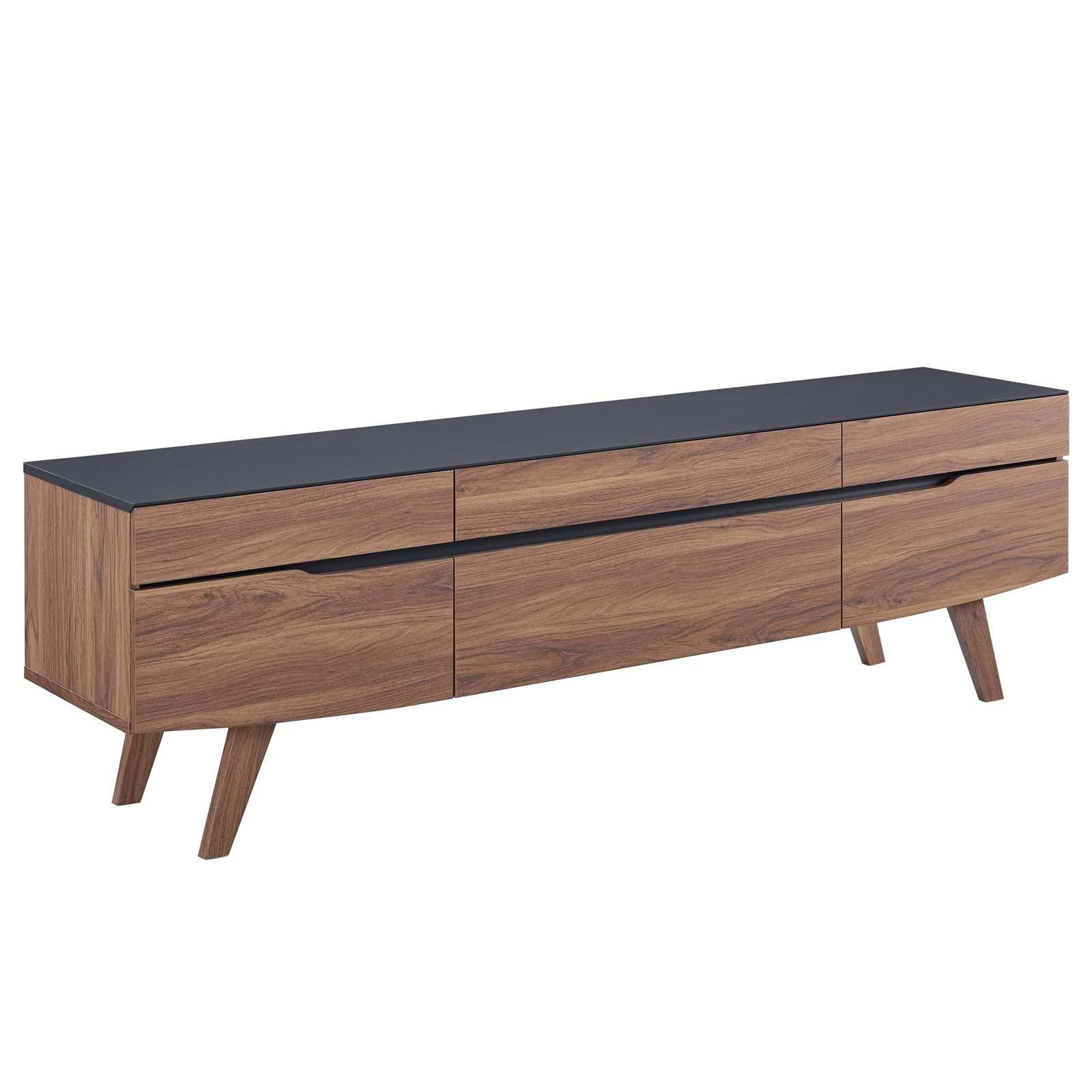 Modway Scope 2 Piece Entertainment Center in Walnut Gray | TV Stands | Modishstore-3