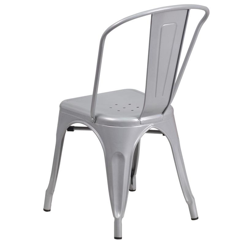 Flash Furniture Metal Indoor-Outdoor Stackable Chair