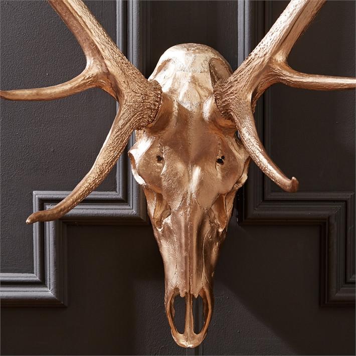 Tozai Home Soft Gold Deer Head Resin