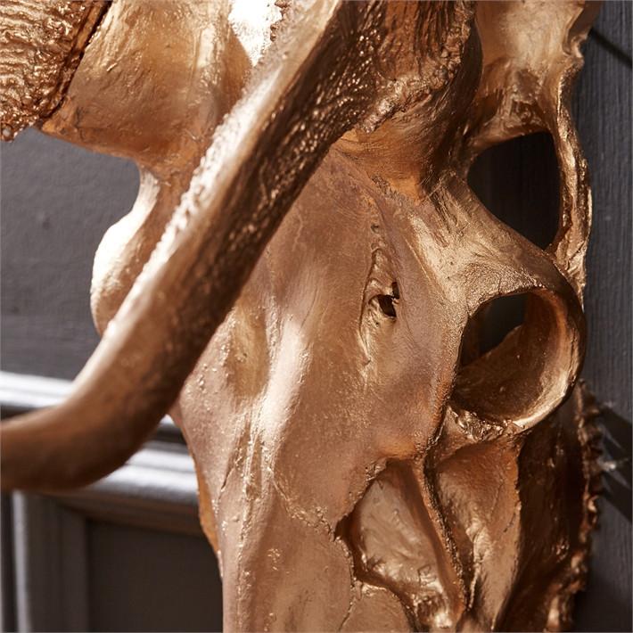 Tozai Home Soft Gold Deer Head Resin