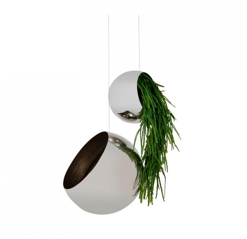Gold Leaf Design Group Hanging Orb Planters