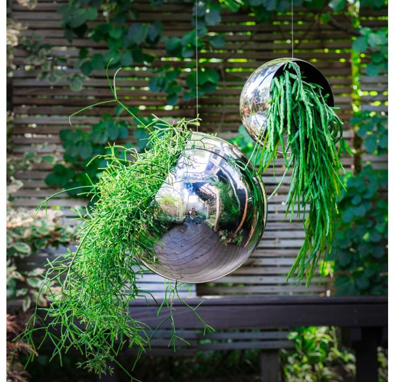 Gold Leaf Design Group Hanging Orb Planters