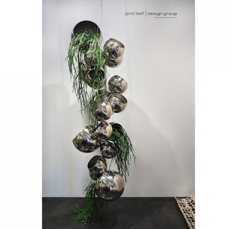 Gold Leaf Design Group Hanging Orb Planters