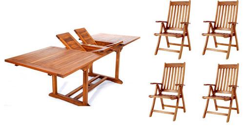 All Things Cedar 5pc. Rectangle Folding Arm Set