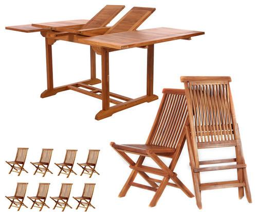 All Things Cedar 9pc. Butterfly Folding Chair Set