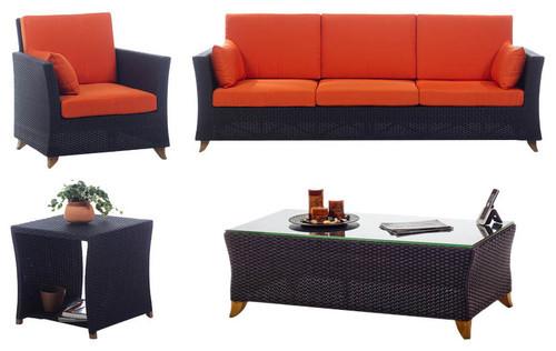 All Things Cedar 4pc. Rattan Deep Seating Set