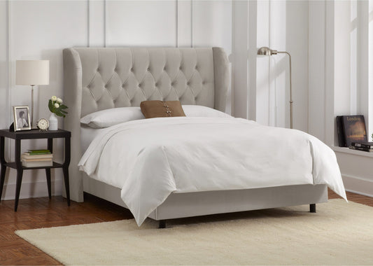 Skyline Furniture Queen Tufted Wingback Bed