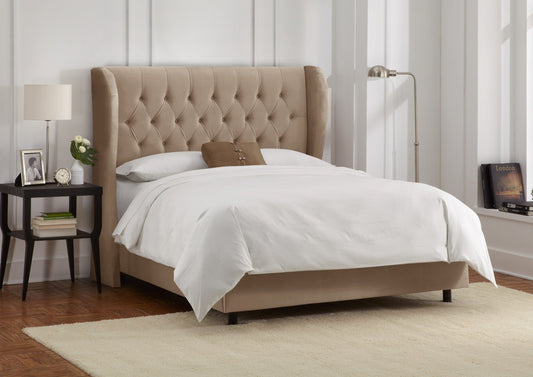 Skyline Furniture King Tufted Wingback Bed