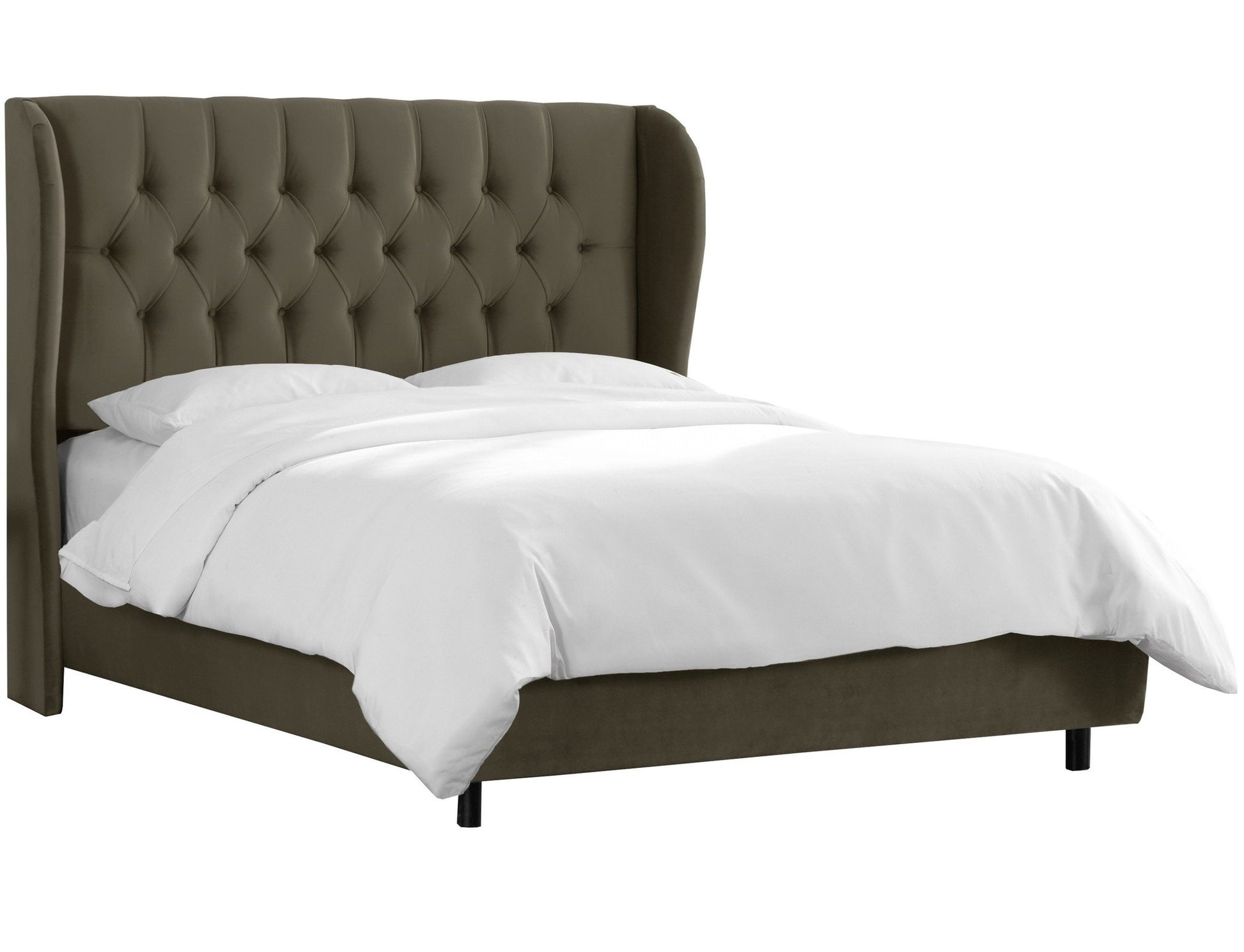 Skyline Furniture Full Tufted Wingback Bed