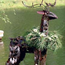 Kalalou Scrap Iron Deer Sculpture