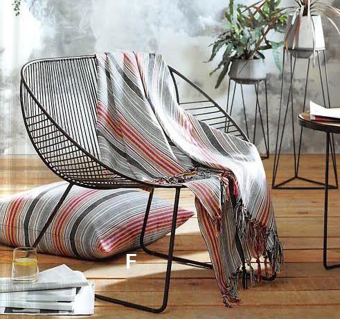 Roost Akha Striped Multi Pillow Cover