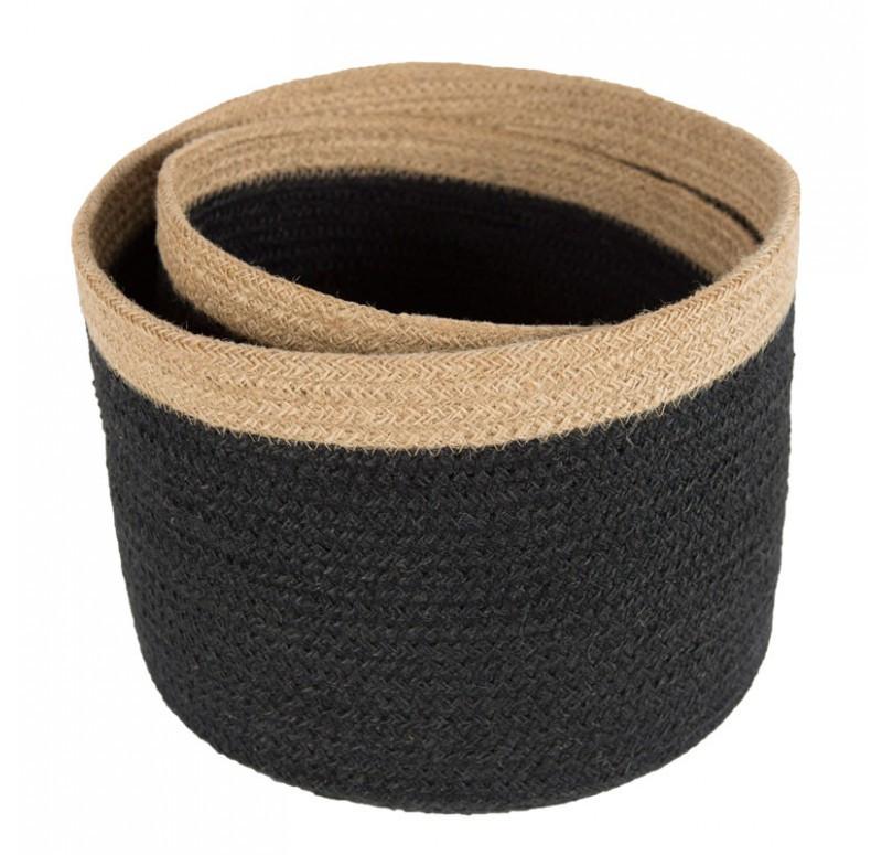 Gold Leaf Design Group Black Tapered Basket - Set/2