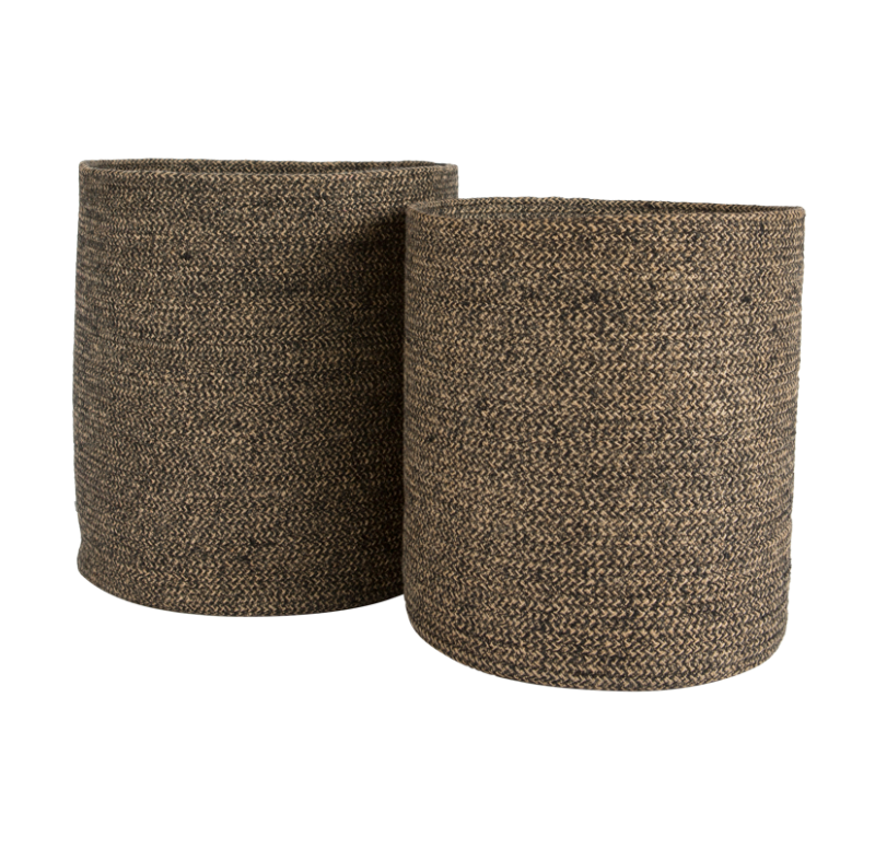 Gold Leaf Design Group Cylinder Basket - Set/2