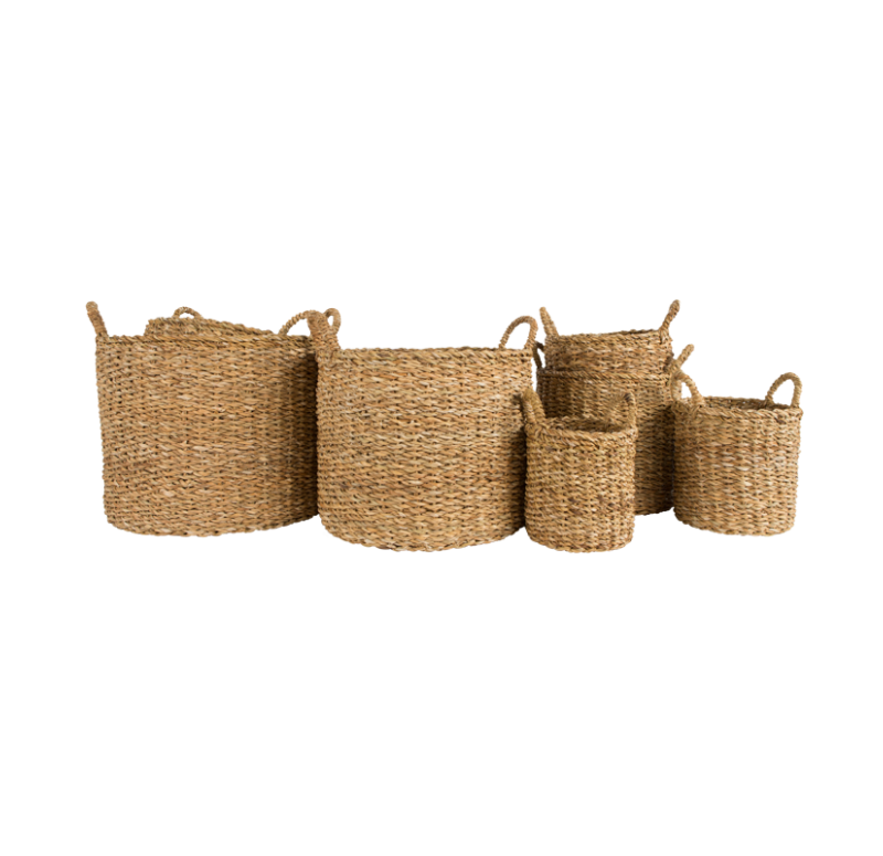 Gold Leaf Design Group Cattail Basket - Set/7