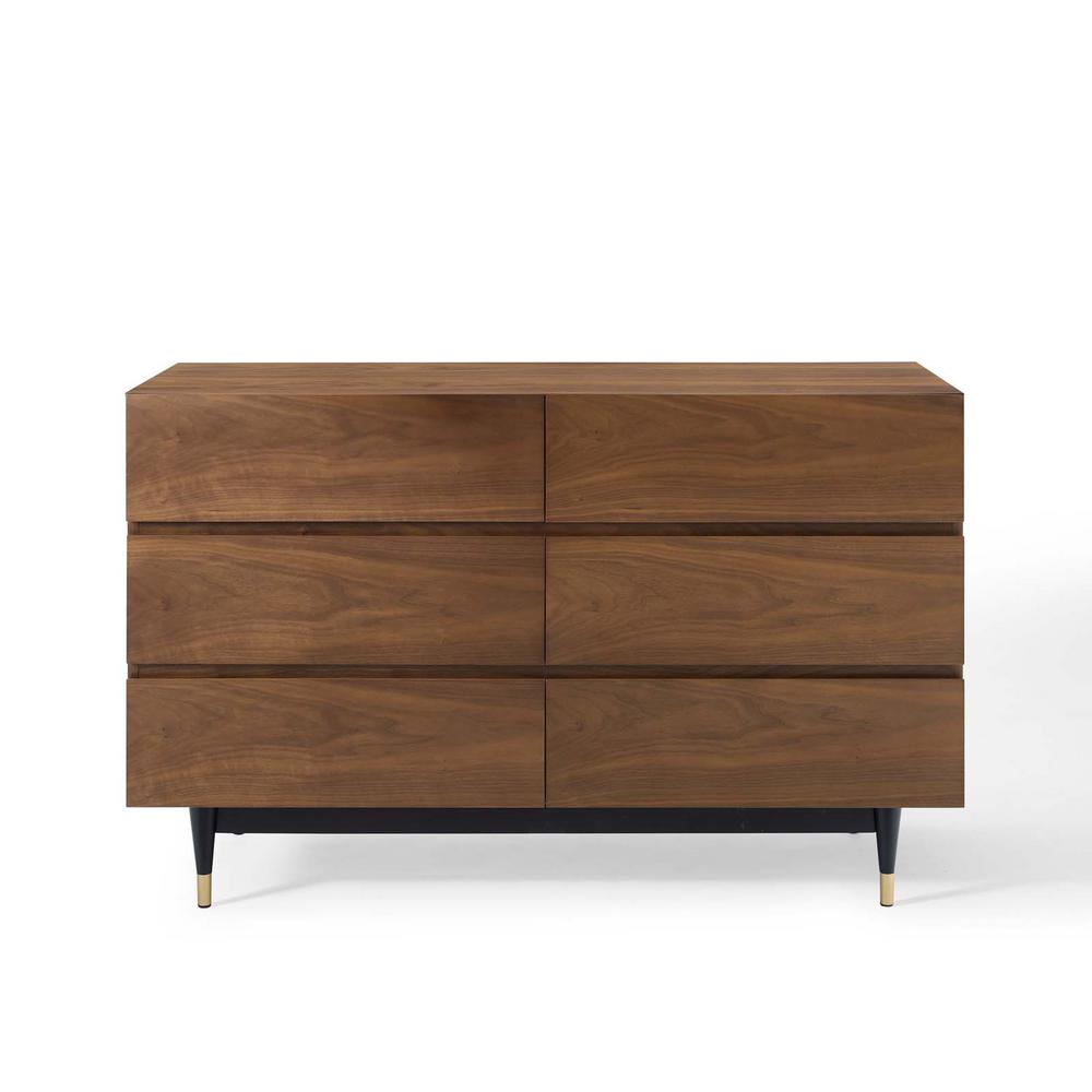 Modway Caima 6-Drawer Dresser in Walnut | Drawers | 