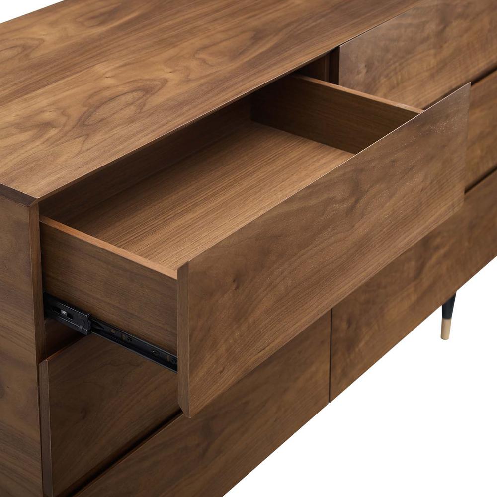 Modway Caima 6-Drawer Dresser in Walnut | Drawers | 