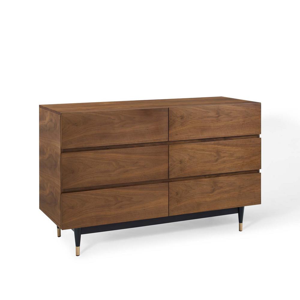 Modway Caima 6-Drawer Dresser in Walnut | Drawers | 