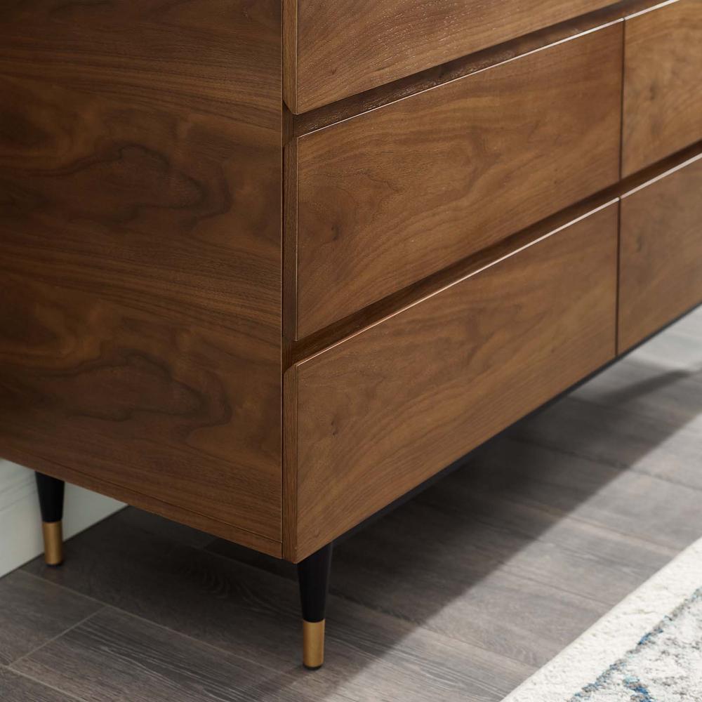 Modway Caima 6-Drawer Dresser in Walnut | Drawers | 