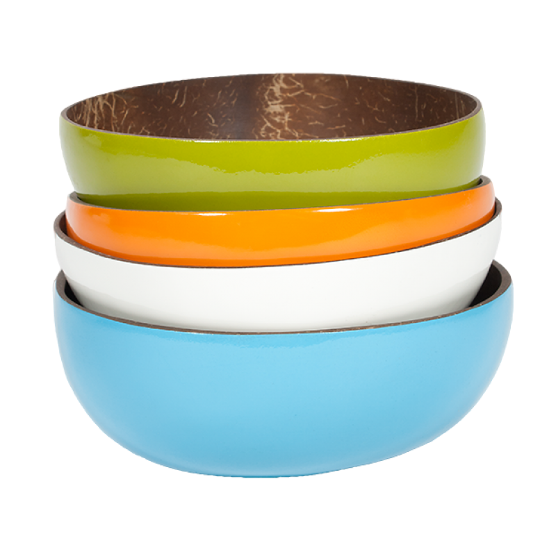 Gold Leaf Design Group Coconut Bowl - Set of 6