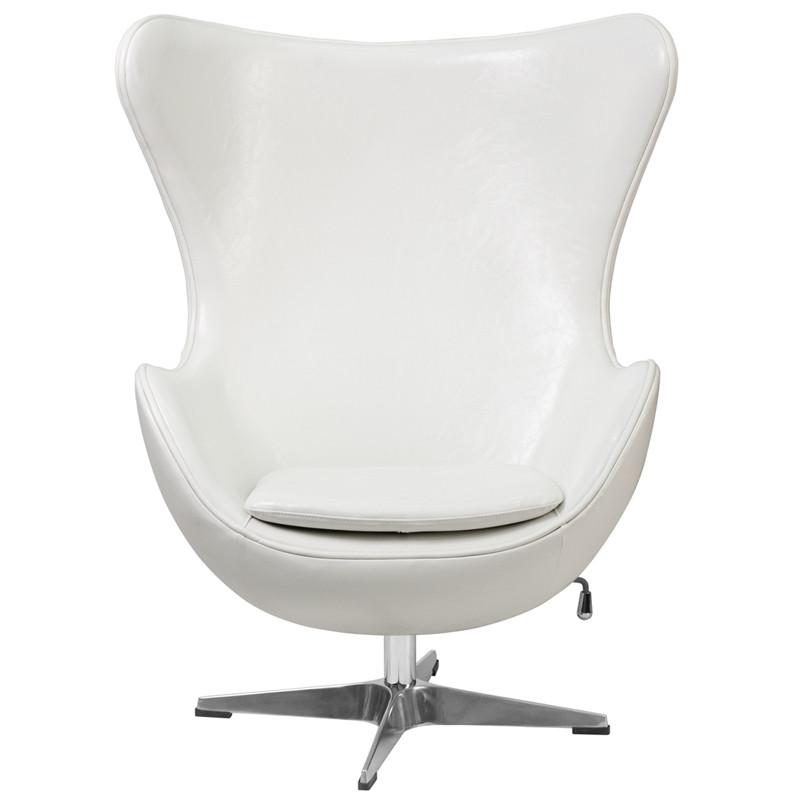 Flash Furniture Leather Egg Chair With Tilt-Lock Mechanism