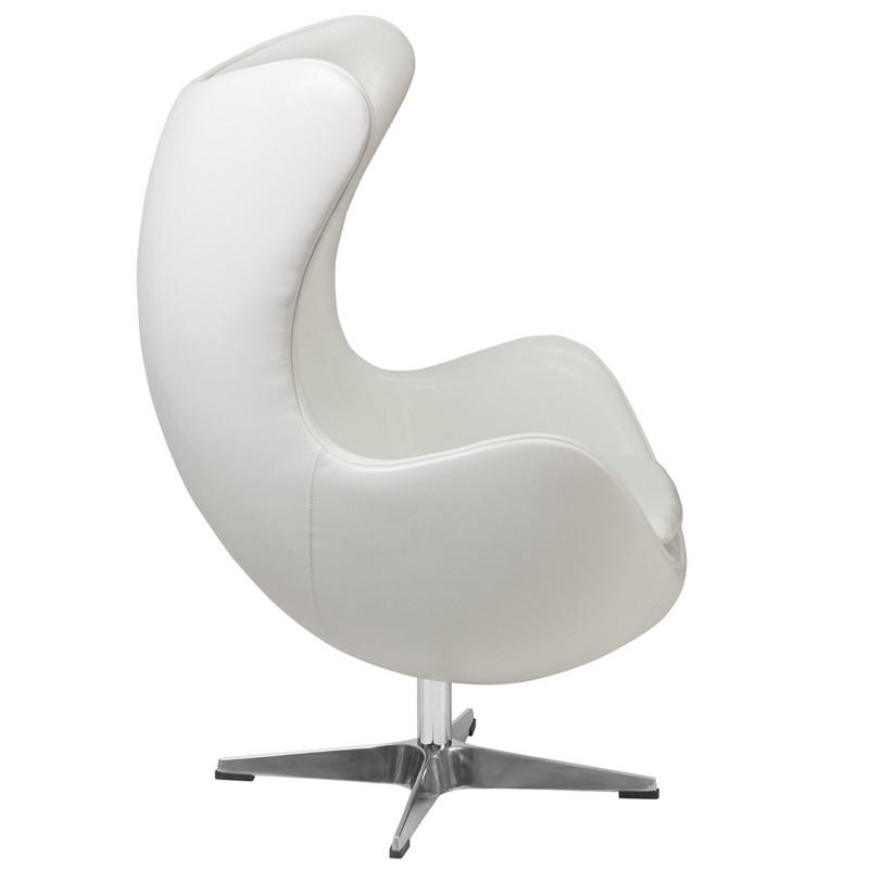 Flash Furniture Leather Egg Chair With Tilt-Lock Mechanism