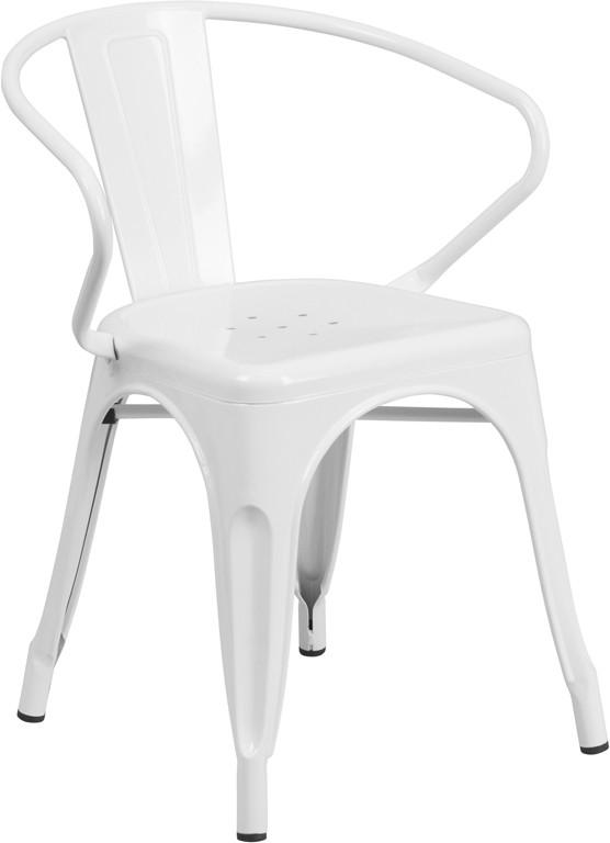 Flash Furniture Metal Indoor-Outdoor Chair With Arms