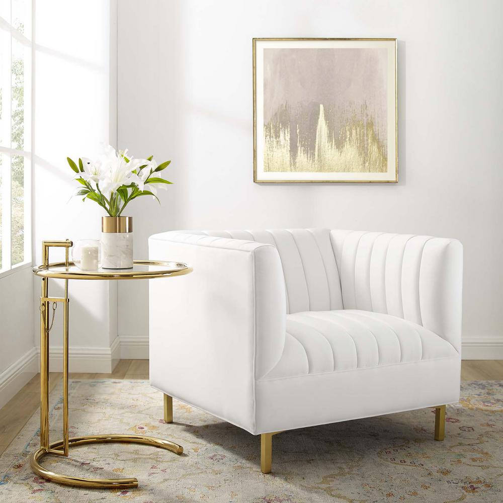 Modway Shift Channel Tufted Performance Velvet Armchair | Armchairs | Modishstore-28
