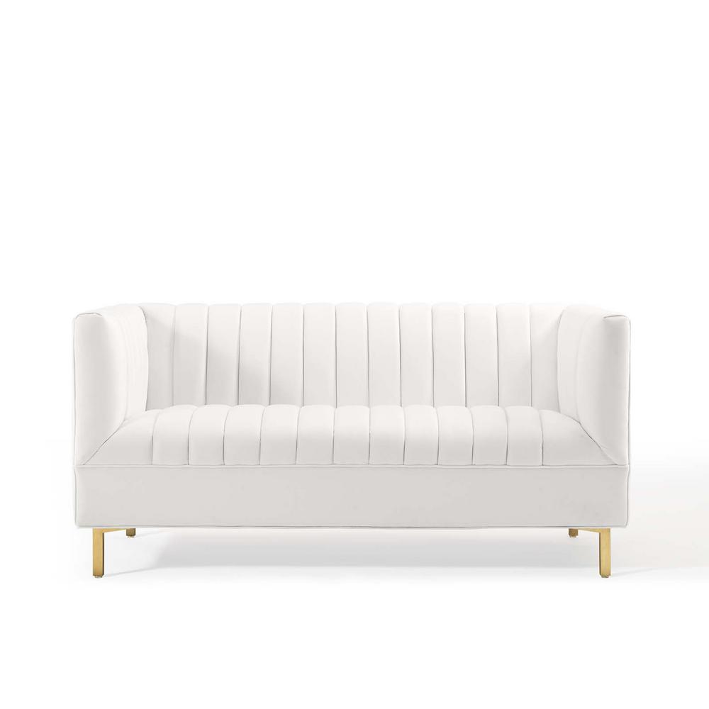 Modway Shift Channel Tufted Performance Velvet Loveseat | Loveseats | Modishstore-29