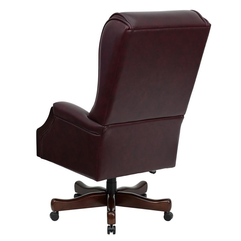 Flash Furniture High Back Traditional Tufted Burgundy Leather Executive Swivel Office Chair